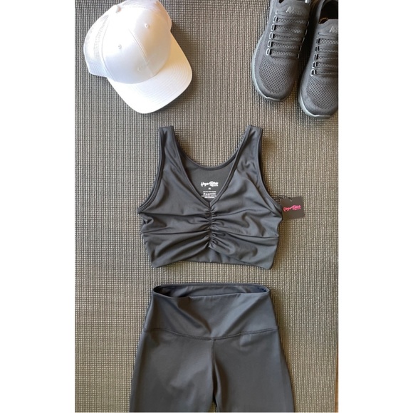 🖤HP 🎉 Yoga Bitch Flawless Ruched Scrunch-front Wild Thing Yoga Bra Tank NWT - Picture 5 of 12